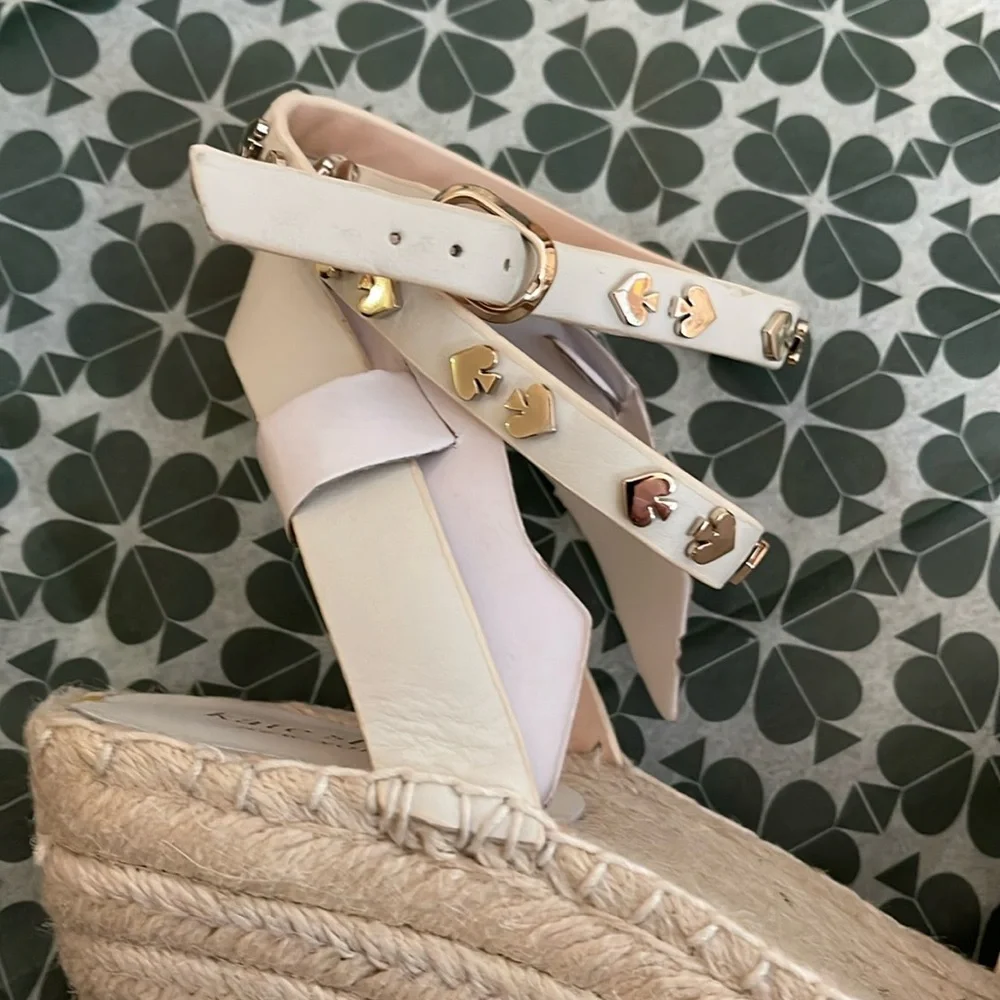 NIB Kate Spade Sandals Frenchy Leather Espadrille